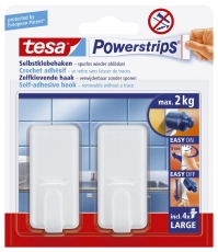 Powerstrips® Systemhaken - ablösbar, classic, Tragfähigkeit 2 kg, weiß