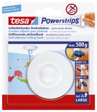 Powerstrips® Deckenhaken - ablösbar, Tragfähigkeit 500g, rund, weiß