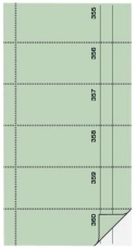 Bonbuch - o. Kellner-Nr., 360 Abrisse, SD, hellgrün, 105x200 mm, 2 x 60 Blatt