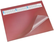 Schreibunterlage DURELLA DS - mit Vollsichtauflage, Kalender, 65 x 52 cm, rot