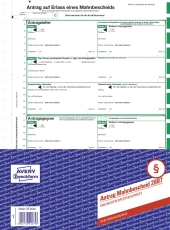 2887 Mahnbescheid, DIN A4, selbstdurchschreibend, 1 Satz, grün