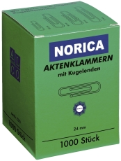 Büroklammern mit Kugelenden - 24 mm glatt, verzinkt, 1.000 Stück