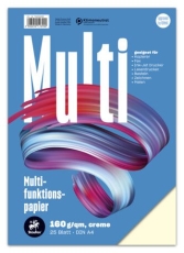 Multifunktionspapier 7X PLUS - A4, 160 g/qm, creme, 25 Blatt