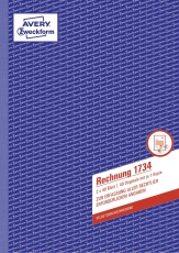 1734 Rechnung, DIN A4, selbstdurchschreibend, 2 x 40 Blatt, weiß/gelb