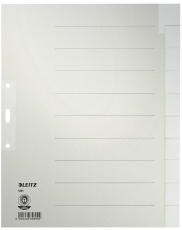 1221 Register - Tauenpapier, blanko, A4 Überbreite, 10 Blatt, grau