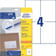 6120 Universal-Etiketten ultragrip - 105 x 148 mm, weiß, 120 Etiketten, permanent