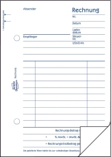 706 Rechnung, DIN A6, vorgelocht, 2 x 50 Blatt, weiß