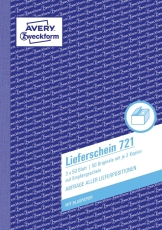 721 Lieferscheine mit Empfangsschein, DIN A5, mit Empfangsschein, 3 x 50 Blatt, weiß, gelb, rosa