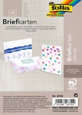 Briefkarte - A6, 190 g/qm, weiß, einfach, 100 Stück