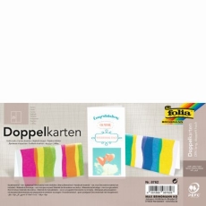 Briefkarte - DL hoch, 190 g/qm, weiß, doppelt, 25 Stück