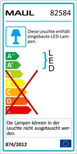 LED-Standleuchte MAULjaval, dimmbar - silber