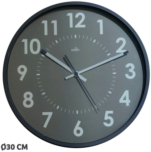 Wanduhr Quarz, Ø 30cm, grau