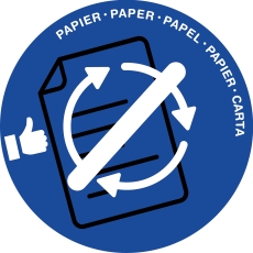 Papierkorb Deckel - Ø 380 mm, blau für Papier