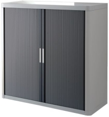 Rollladenschrank easyOffice 1-Meter Schrank, grau/anthrazit