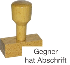 Vorgangsstempel - Gegner hat Abschrift