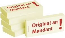 Haftnotizen Original an Mandant - 75 x 35 mm, 5x 100 Blatt