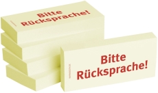 Haftnotizen Bitte Rücksprache - 75 x 35 mm, 5x 100 Blatt