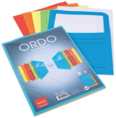 Sichtmappen Ordo classico - sortiert, 120g, 10 Stück, Sichtfenster und Linien