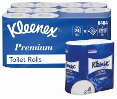 Toilettenpapier - 4-lagig, weiß, 6x 4 Rollen