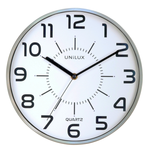 Wanduhr POP metallgrau leise schleichende Zeiger Ø 30 cm