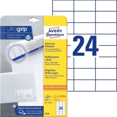 6173 Universal-Etiketten ultragrip - 70 x 37 mm, weiß, 720 Etiketten, permanent