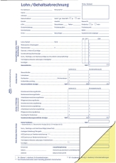 1759 Lohn-/Gehaltsabrechnung, DIN A4, selbstdurchschreibend, 2 x 40 Blatt/10 Stück, weiß, gelb