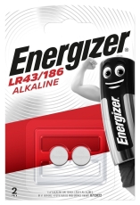 Knopfzellen-Batterie Alkaline LR43/186/AG12 1,5Volt 2 Stück