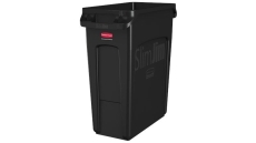 Slim Jim® Abfallbehälter mit Luftkanälen - 60 L, schwarz
