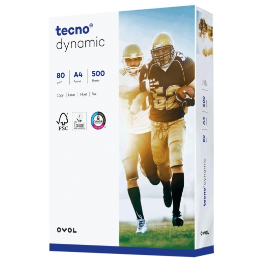 Kopierpapier tecno® dynamic - A4, 80 g/qm, weiß, 500 Blatt