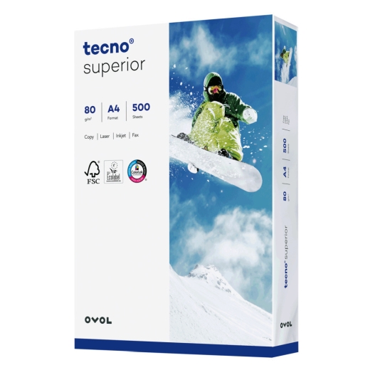 Kopierpapier tecno® superior - A4, 80 g/qm, weiß, 500 Blatt