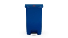 Slim Jim® Step-On-Tretabfallbehälter - 90 L, blau