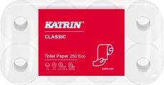 Toilettenpapier Classic Eco - 3-lagig, weiß, 8 Rollen à 250 Blatt