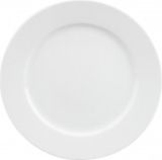 Teller Fine Dining flach - 27 cm flach, Porzellan, weiß, 6 Stück