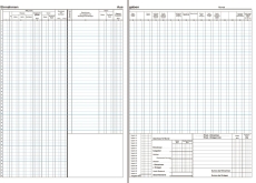 Hauskontobuch mit Mieterregister und Miethöhe, 260 x 380 mm