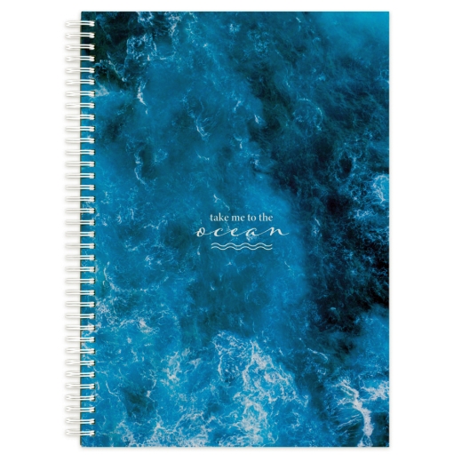 Spiral-Notizbuch Ocean, A4, 70g/m², 100 Blatt, 4 Lineaturen, sortiert