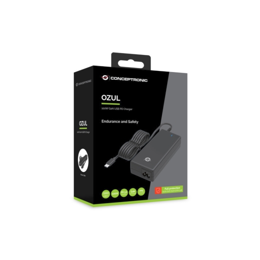 Desktop-Ladegerät GaN USB PD 100W, Integriertes USB-C-Kabel