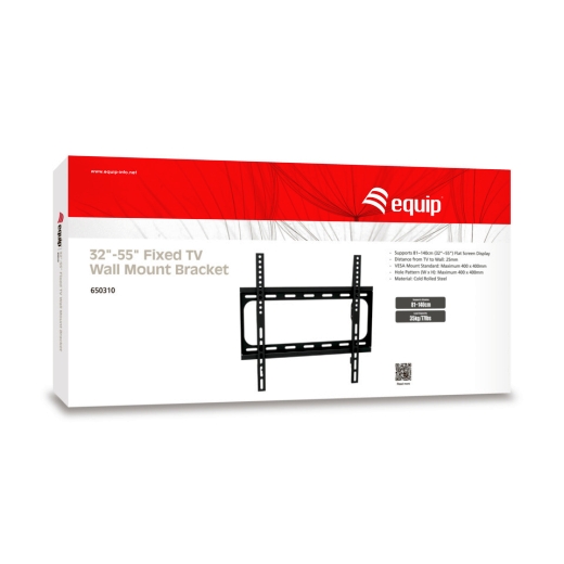 Feste TV-Wandhalterung, 32"-55", schwarz