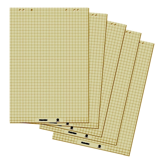 Flipchartblock U-Act!Line®, blanko/kariert, 680 x 990 mm, Recyclingpapier, 20 Blatt, weiß