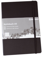 Notizbuch - A5, liniert, 192 Seiten, schwarz