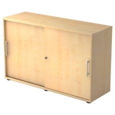 Hammerbacher Schiebetürschrank - 2OH, 120 cm, Relinggriff, Ahorn/Ahorn, mit Montageservice