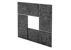 Akustik-Wandpanel AWP65 - 4er Set, 65 x 32,5 cm - Filzoptik grau-meliert