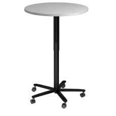 Besprechungstisch, Ø80cm, höhenverstellbar, grau/schwarz