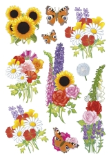 3369 Sticker DECOR Moderne Blumen