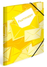 Gummizugmappe Postmappe - A4, gelb, Karton
