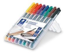 Feinschreiber Universalstift Lumocolor® - permanent, F, 8 Farben