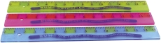 Lineal Kunststoff SOFTIE®FLEX - 15 cm, flexibel, sortiert