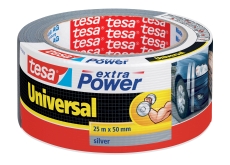 Gewebeklebeband extra Power Universal - 25 m x 50 mm, silber