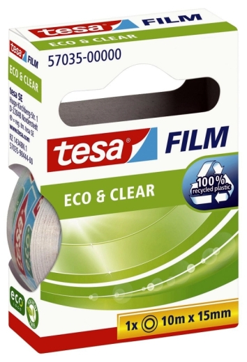 Klebefilm Eco & Clear - unsichtbar, 15 mm x 10 m