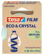 Klebefilm PET Eco & Crystal - 19mm x 33m, kristallklar