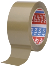 Packband tesapack 4124 - 25 mm x 66 m, braun, PVC